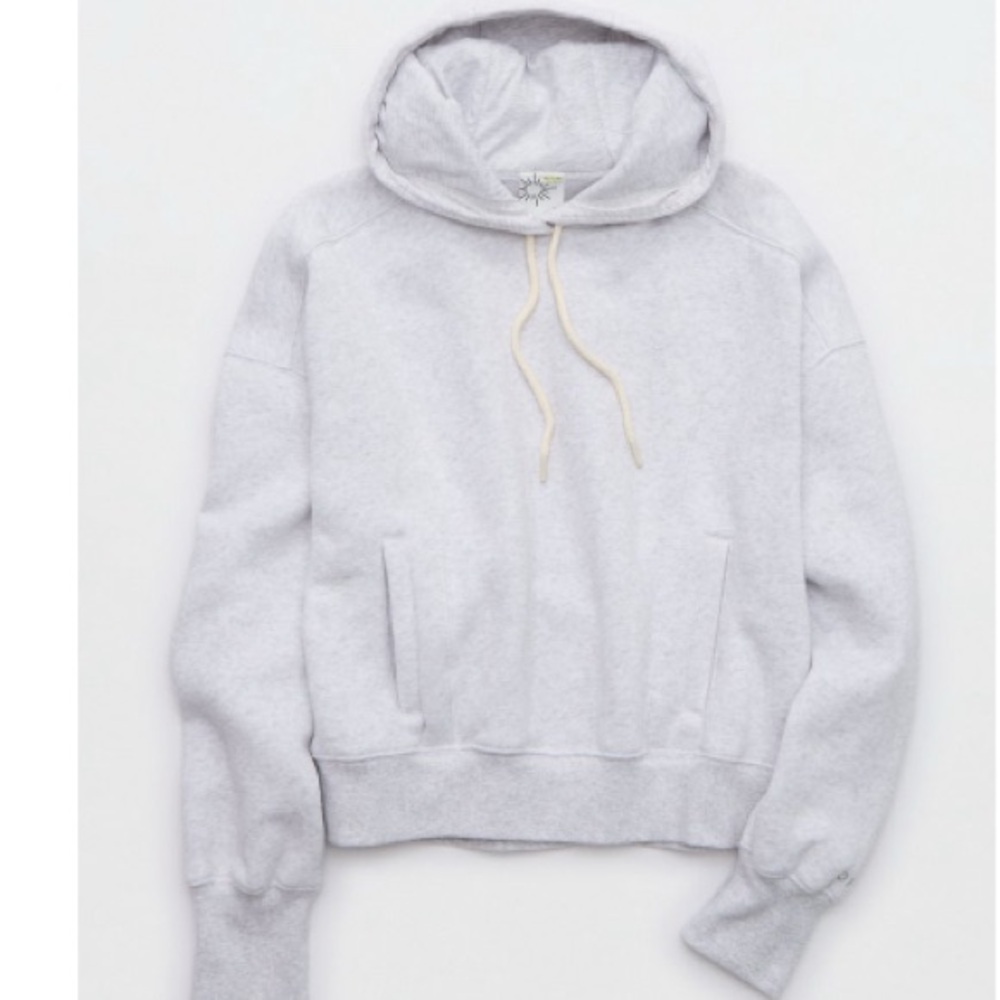 OFFLINE BY AERIE CLOUD FLEECE HOODIE Gray